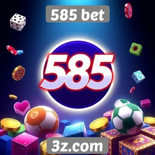 Variedade de jogos disponíveis na plataforma 585 bet