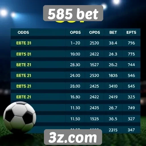 Comparativo de odds no 585 bet e concorrentes